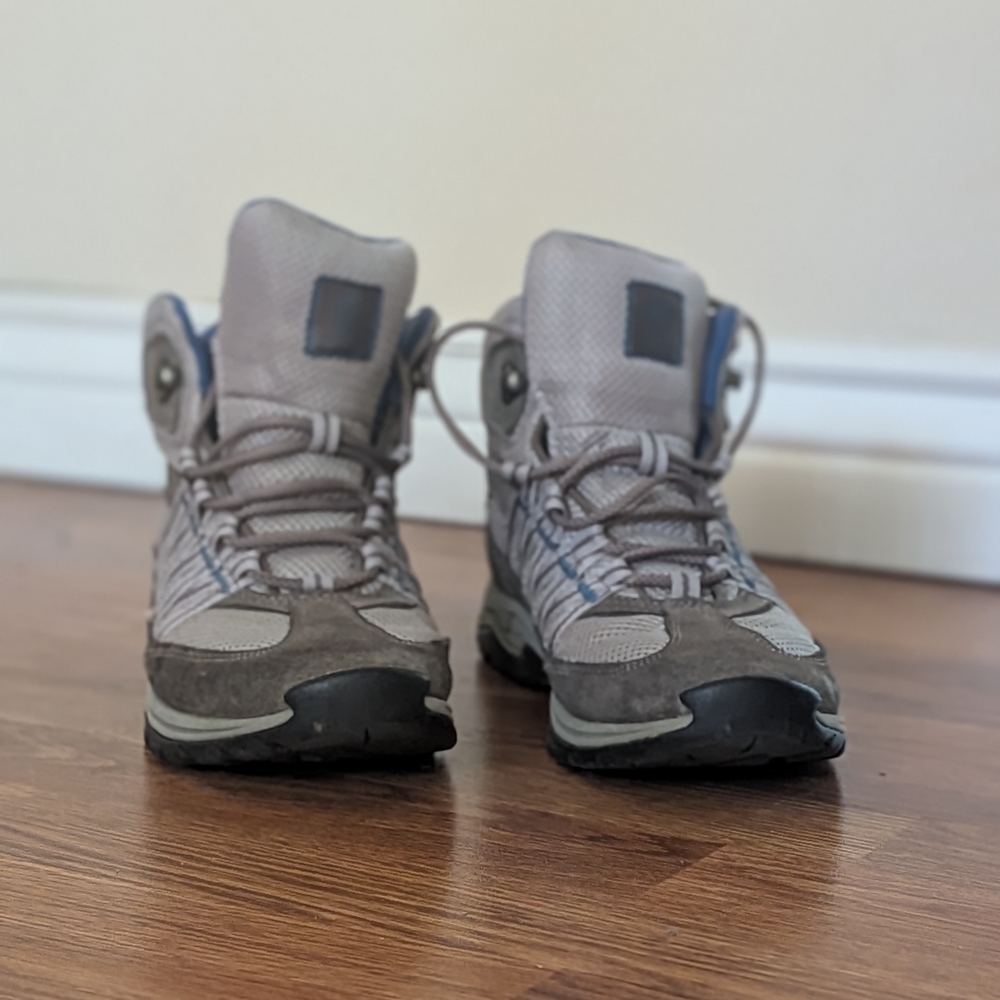 Gray Hiking Boots - Lace-Up Trail Shoes
